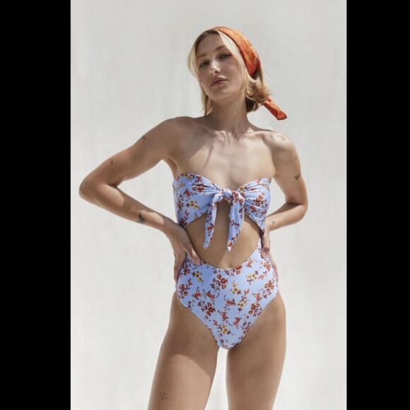 Out From Under Monaco Floral Cutout One-Piece Swimsuit Wildflower - Picture 1 of 4